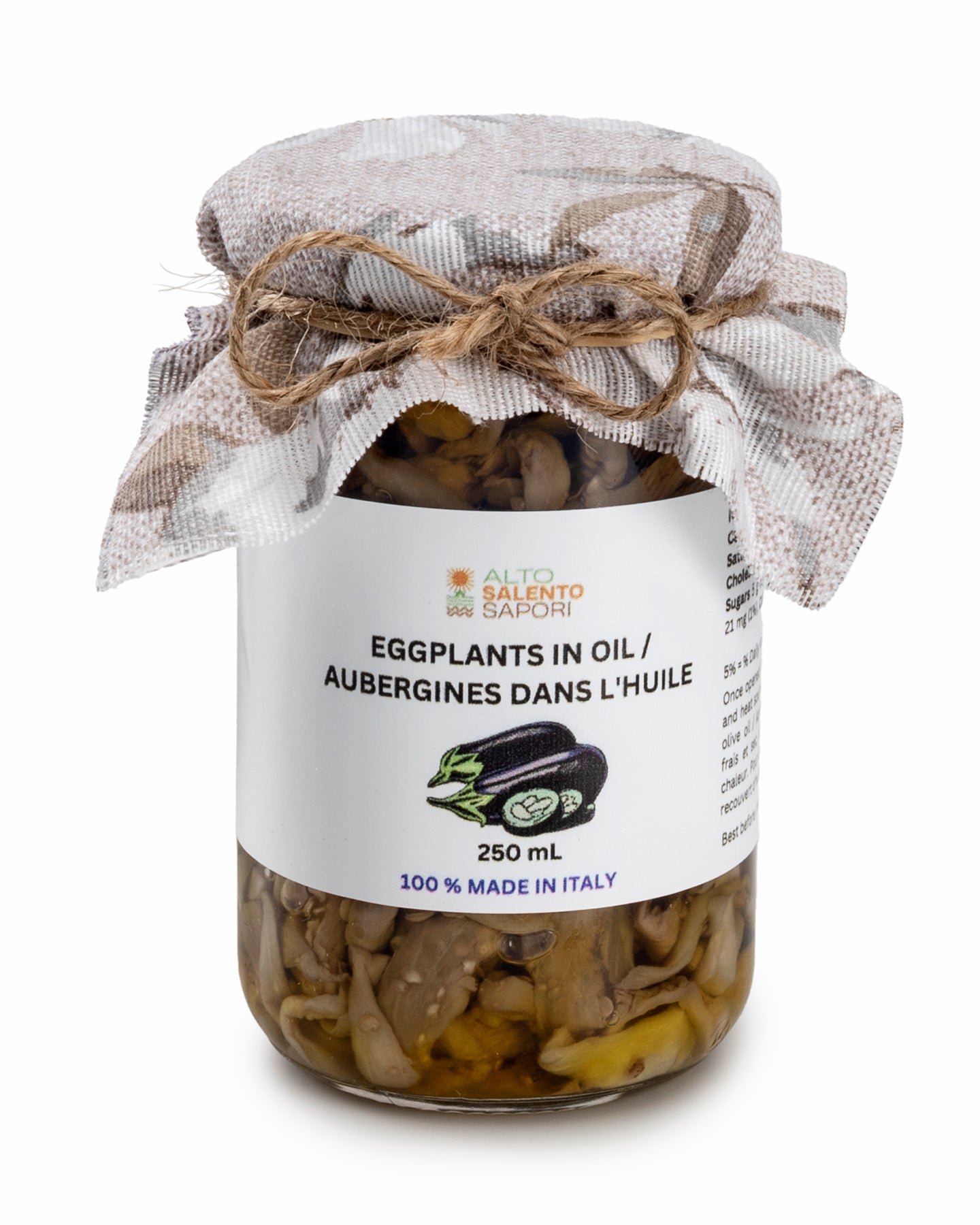 EGGPLANTS IN VIRGIN OIL 250ml