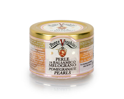 WHITE BALSAMIC PEARLS - POMEGRANATE 50G