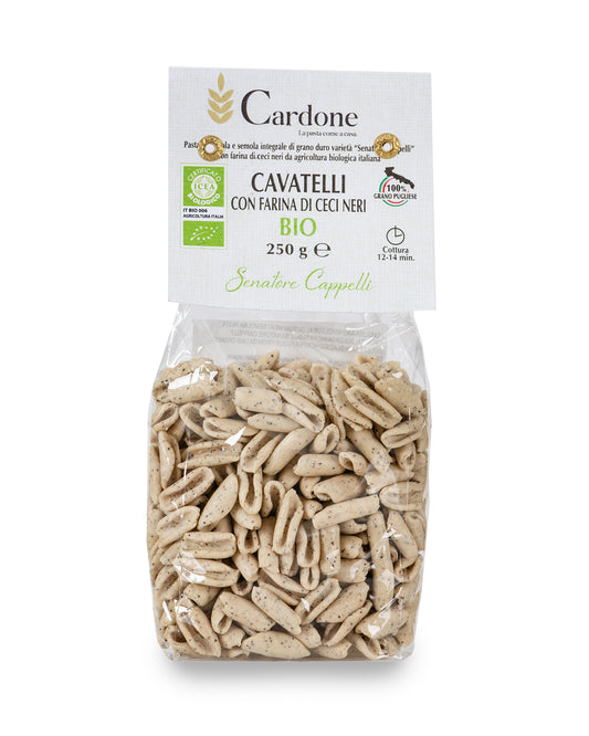 Cavatelli with Black Chickpea Flour
