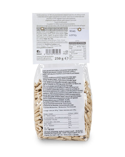 Cavatelli with Black Chickpea Flour