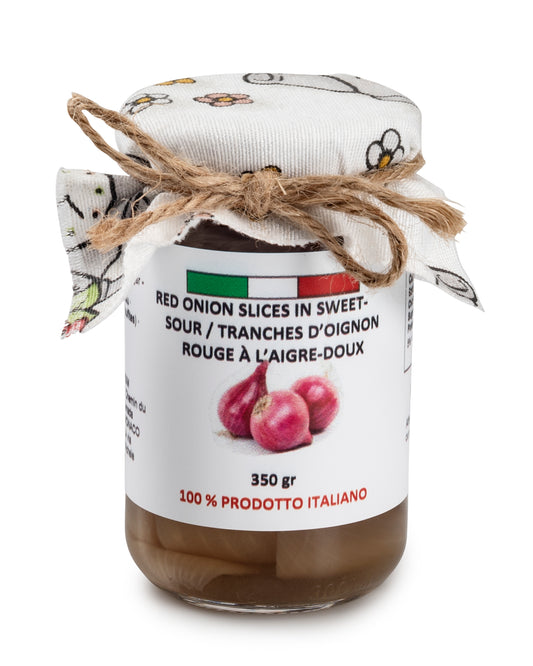 RED ONION SLICES IN SWEET 350gr.