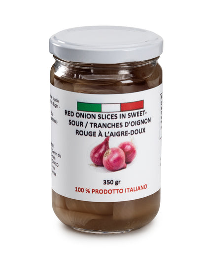 RED ONION SLICES IN SWEET 350gr.